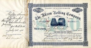 Akron Belting Co. - Stock Certificate